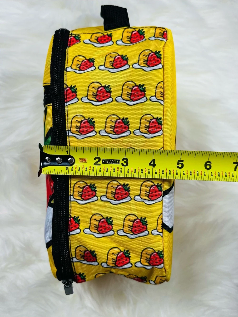 Sanrio Gudetama Yellow and Red Strawberry Kids Lunch Bag